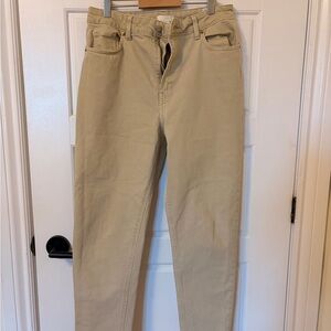 H&M Straight Leg Pants in Beige